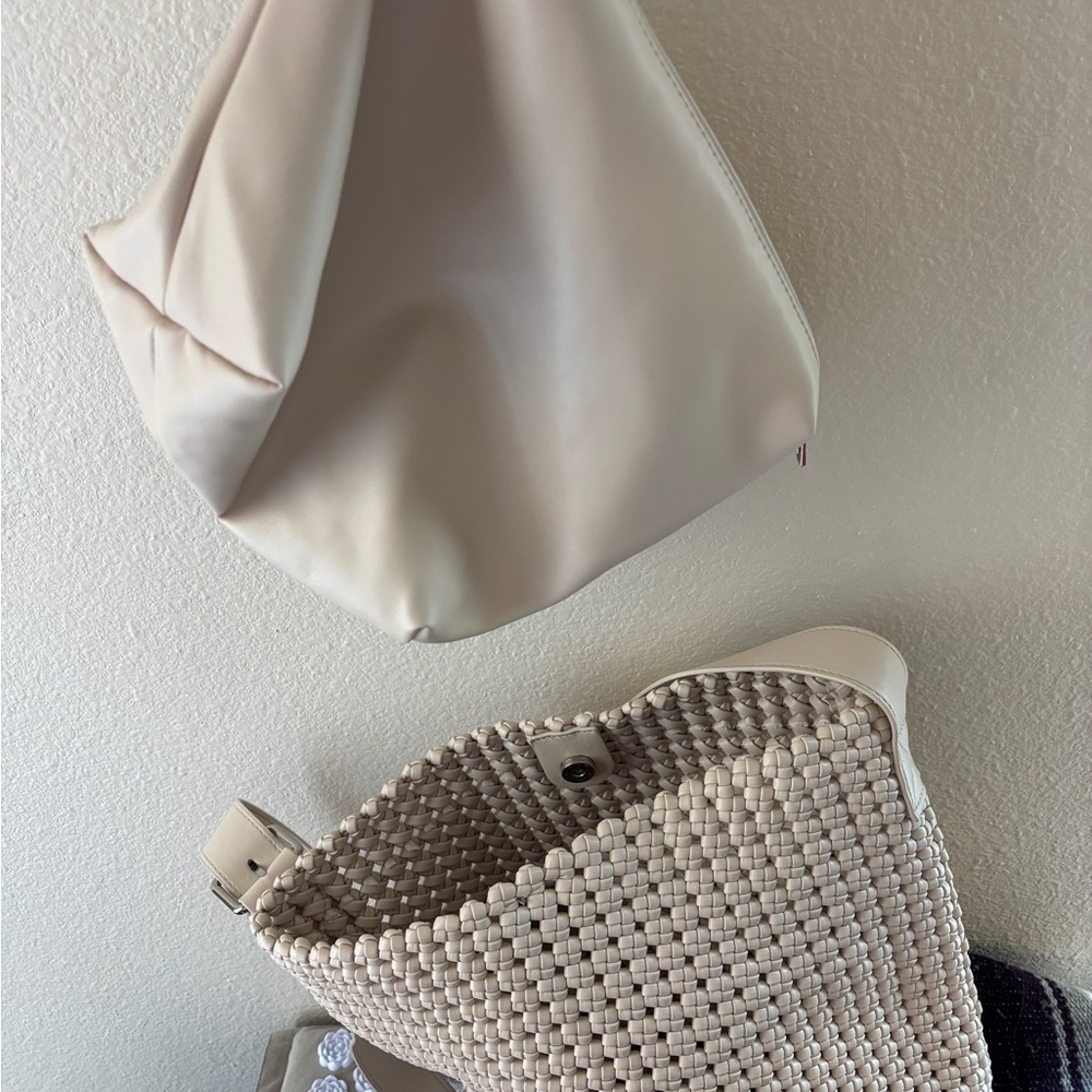 ANTHROPOLOGIE Woven Knot Bag: Faux Leather Cream - Picture 8 of 8